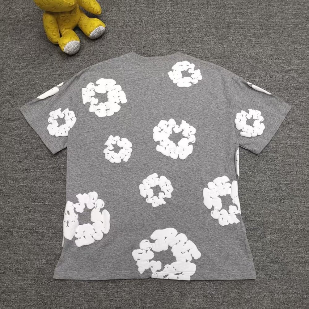 Denim Tears Grey Short Sleeve Casual T-shirt